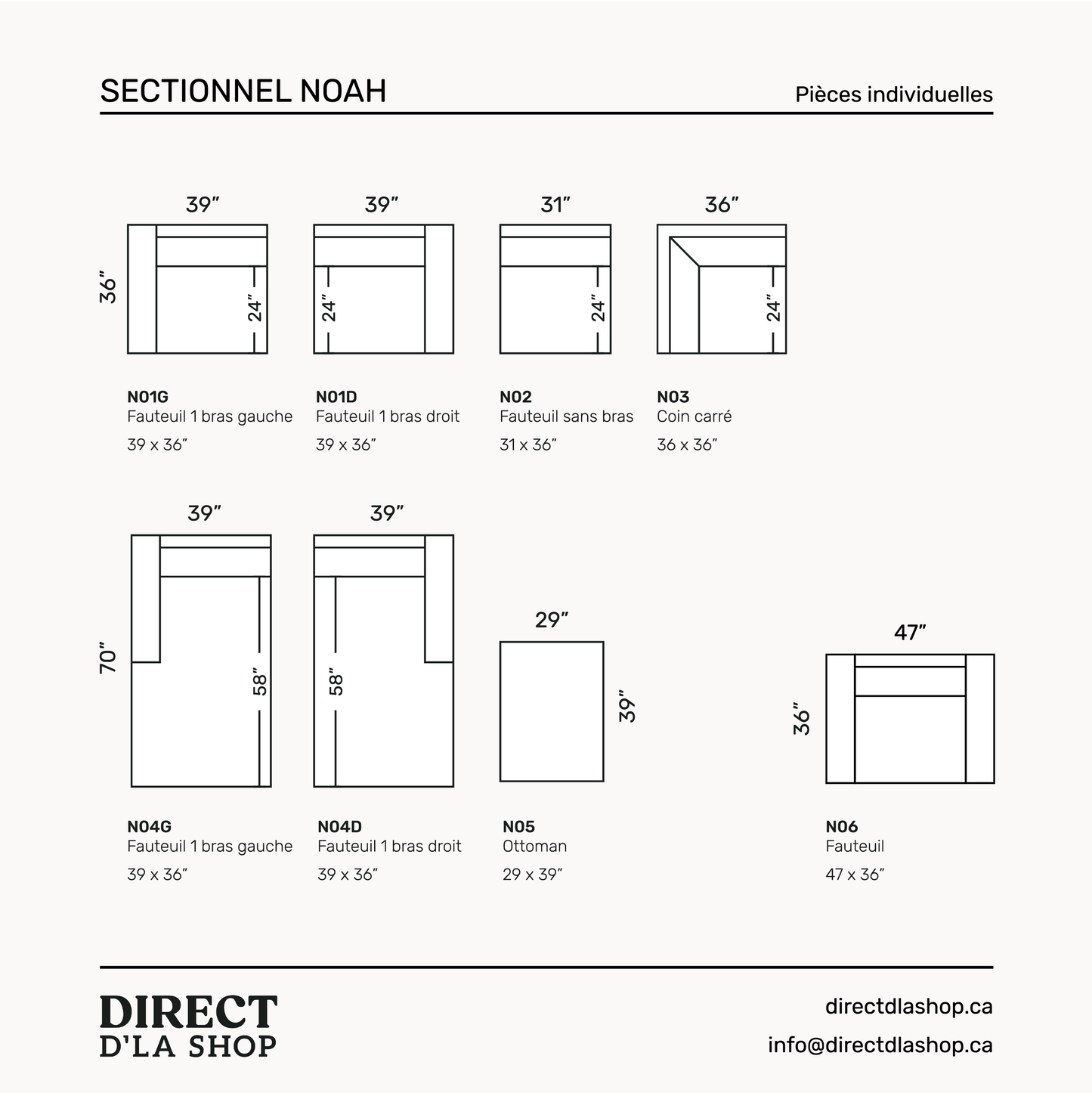 Sectionnel Noah