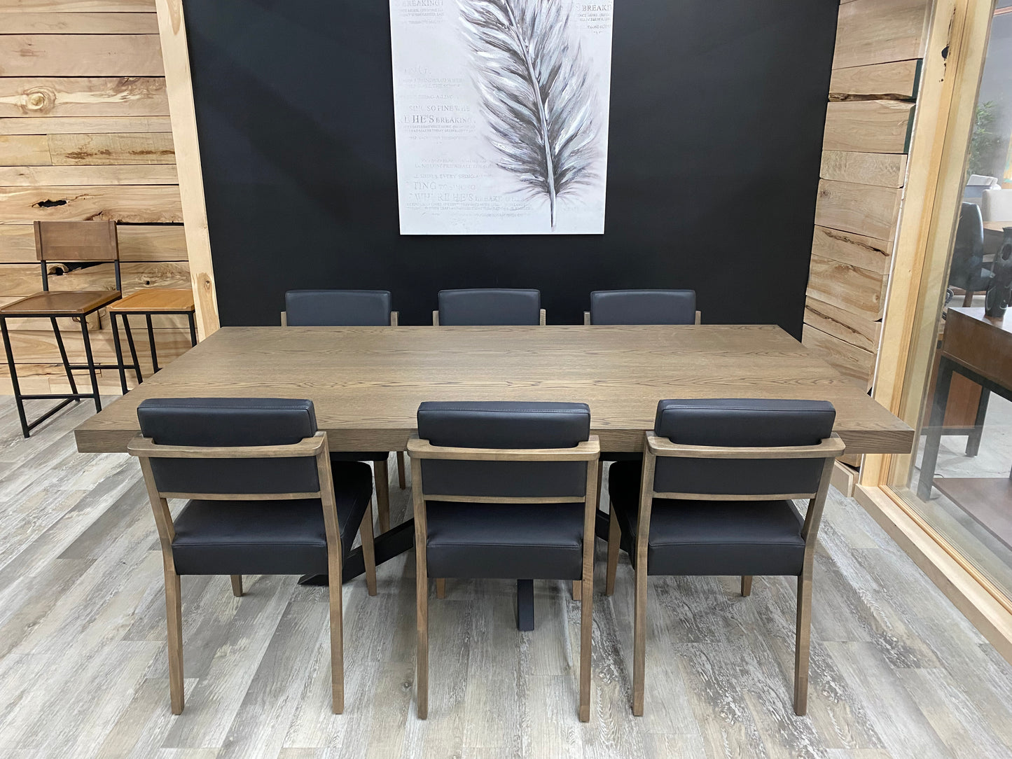 Ensemble de salle à manger - Table Gaspé 42 x 84" avec 6 chaises St-James