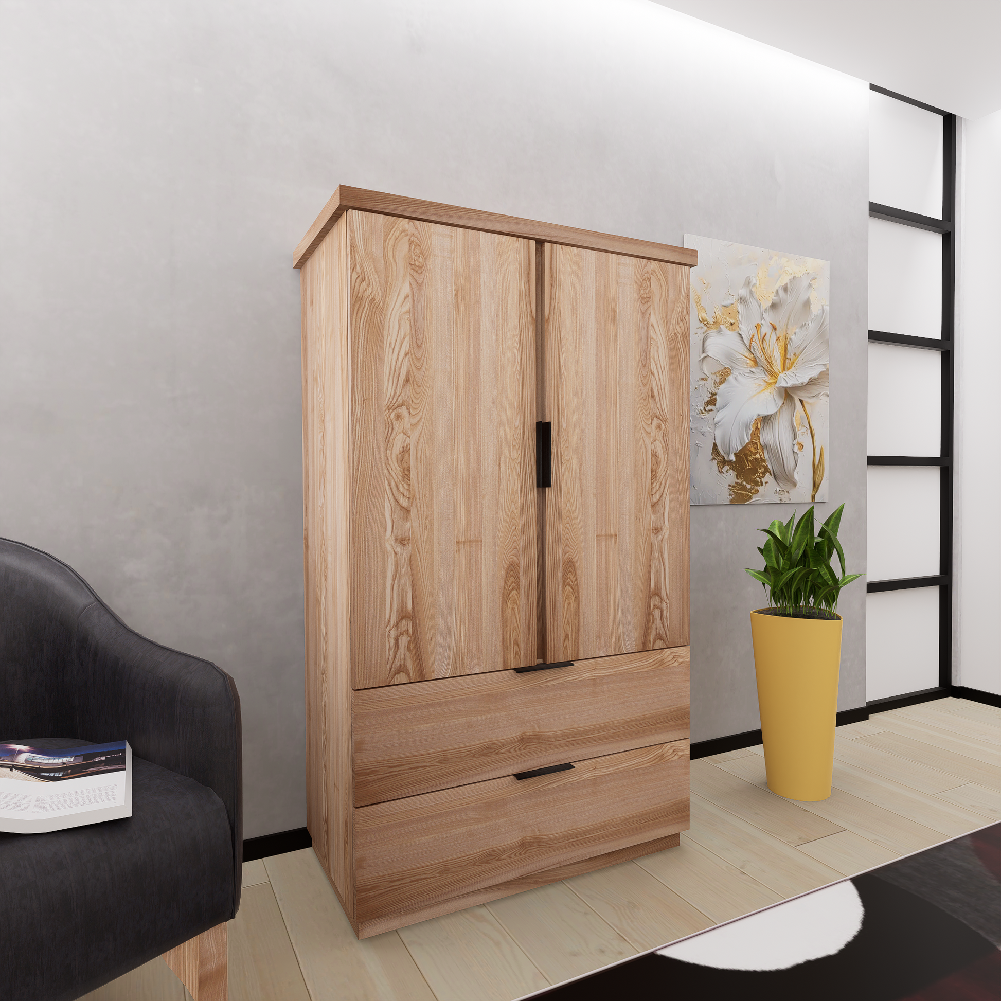 Armoire de rangement en bois massif - Collection St-Anicet Armoire de rangement en bois massif - Collection St-Anicet