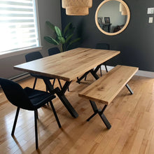 Table de salle à manger Asbestos en bois massif