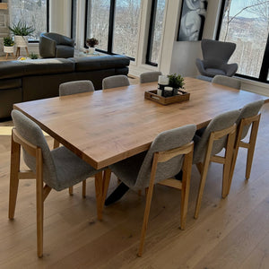 Table de salle à manger Asbestos en bois massif