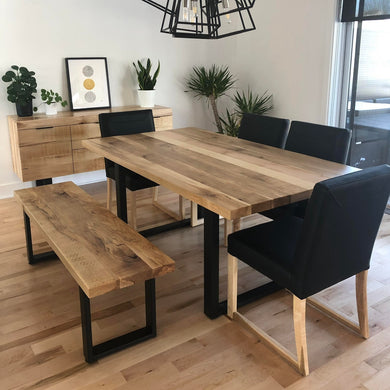 Table de salle à manger Asbestos en bois massif