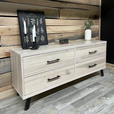 Bureau double Magog 4 tiroirs en bois massif