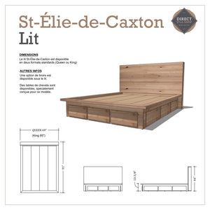 Lit St-Élie-de-Caxton en bois massif